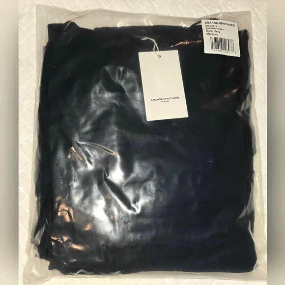 NEW Amanda Uprichard Monterey Dress in Dark Navy Blue | Size Medium - Picture 9 of 9